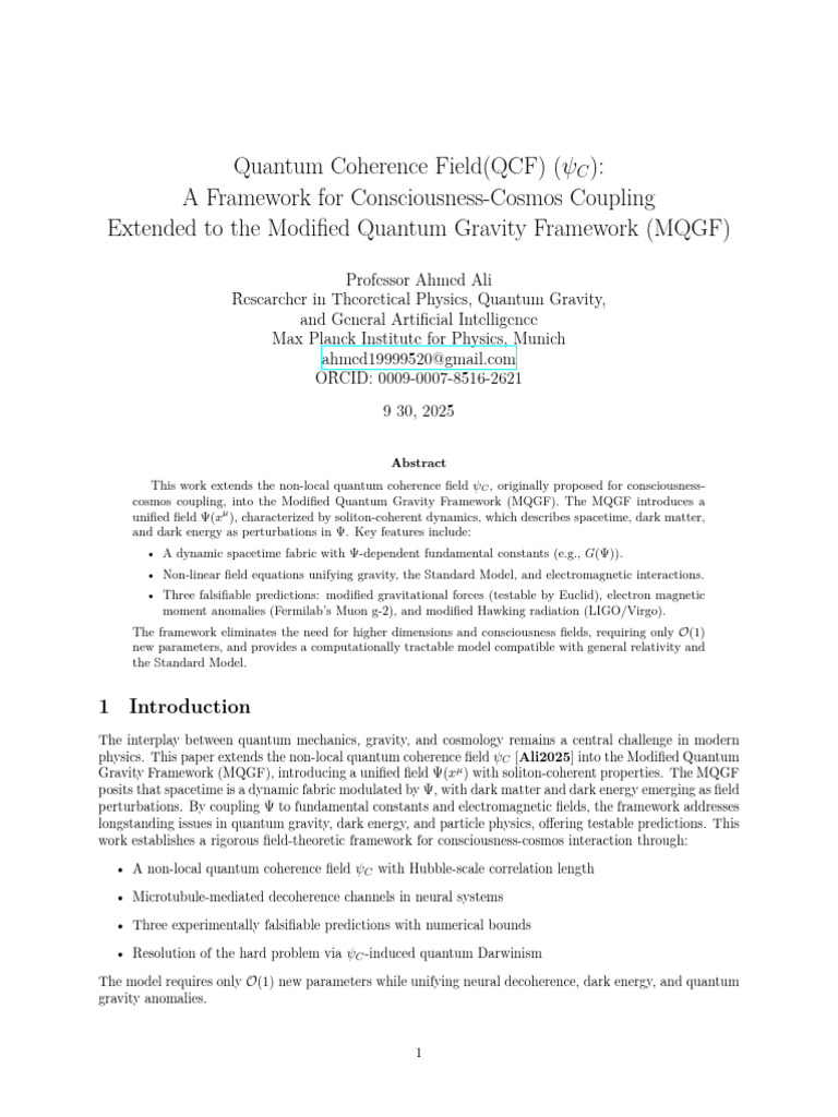 Quantum Coherence Field in Gravity Framework | PDF | Gravity | Quantum ...