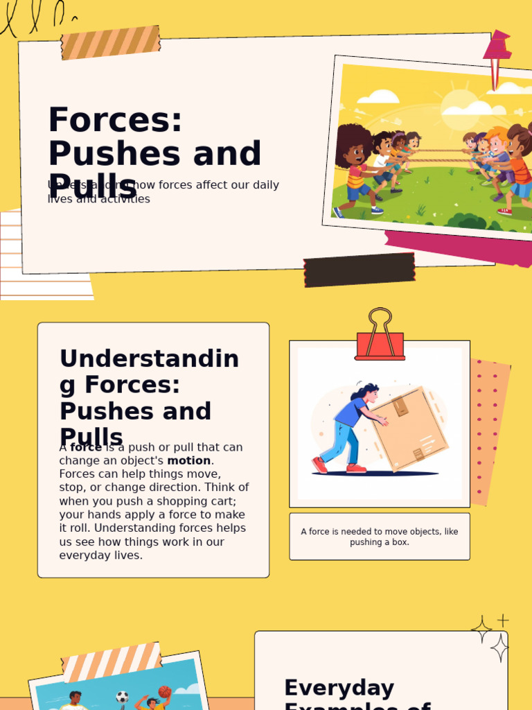 Understanding Push and Pull Forces | PDF | Force | Friction
