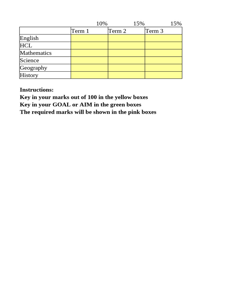 Calculating My Overall Marks | PDF