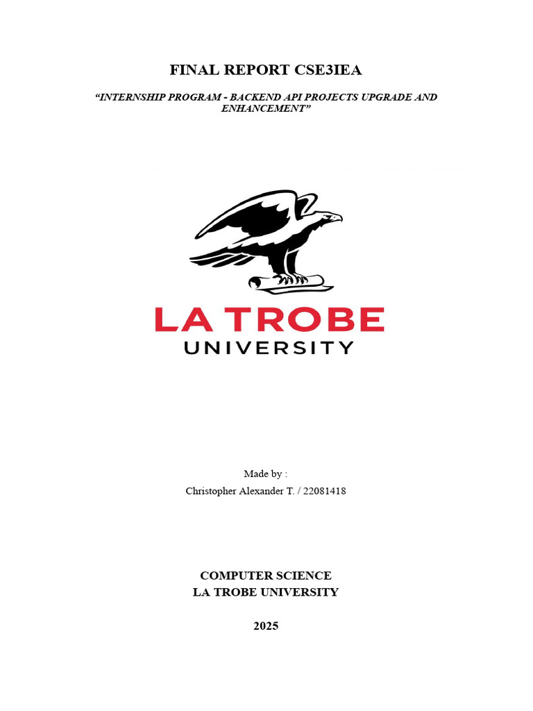 Backend API Upgrade Internship Report | PDF | Unit Testing | Software ...