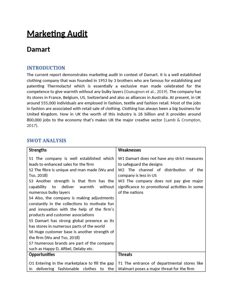Marketing Audit 28 Nov | PDF | Fashion | Brand