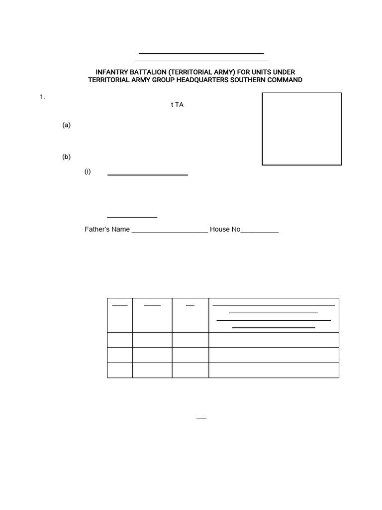 TA Army Affidavit Format 2025 | PDF