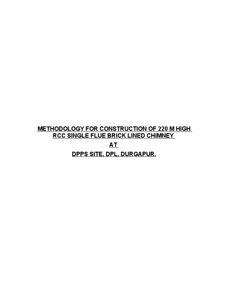 Methodology For Chimney Construction PDF Civil Engineering