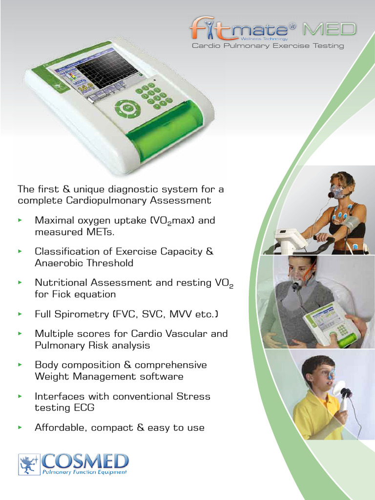 Fitmate MED: Cardio-Pulmonary Testing | PDF | Physiology | Clinical ...
