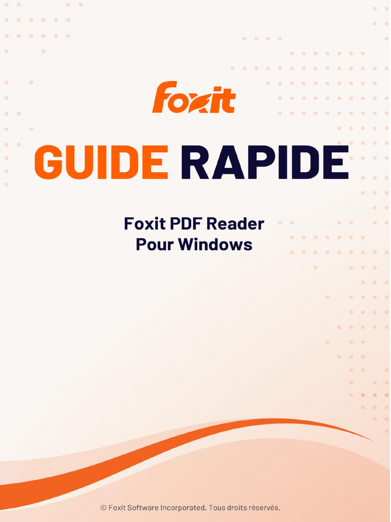 Guide rapide de Foxit PDF Reader | PDF | Fichier informatique | Windows 10