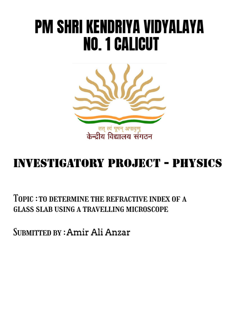 Physics Project - 20250924 - 223951 - 0000 | PDF | Refractive Index ...