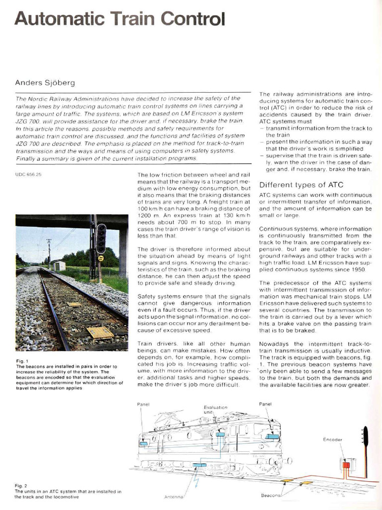 Automatic Train Control Systems Explained | PDF | Train | Radio