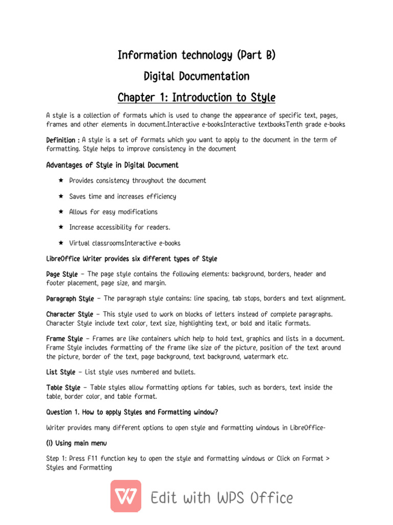 Digital Document Styling in LibreOffice | PDF | Software | Computing