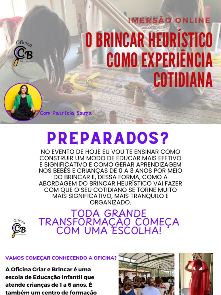 Brincar Heurístico na Educação Infantil | PDF | Pedagogia | Aprendizado