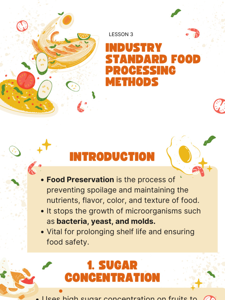 Food Processing Methods Overview | PDF | Food Preservation | Curing ...