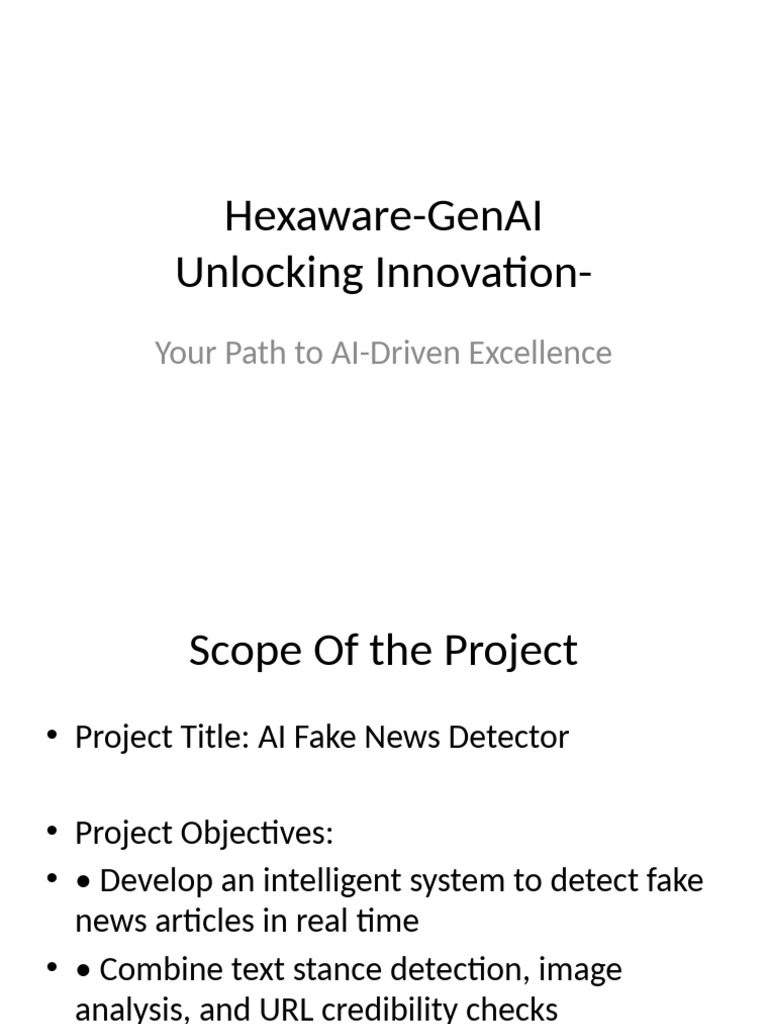 AI Fake News Detection System | PDF | Computing | Software Engineering