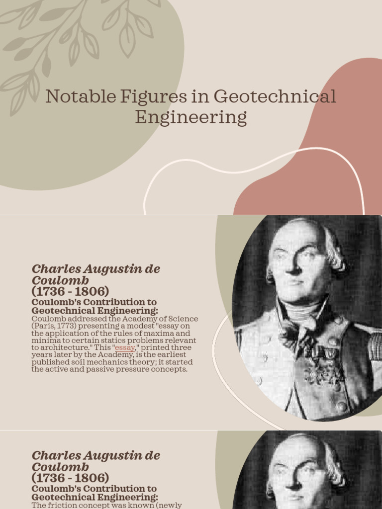 Pioneers of Geotechnical Engineering | PDF | Geotechnical Engineering ...