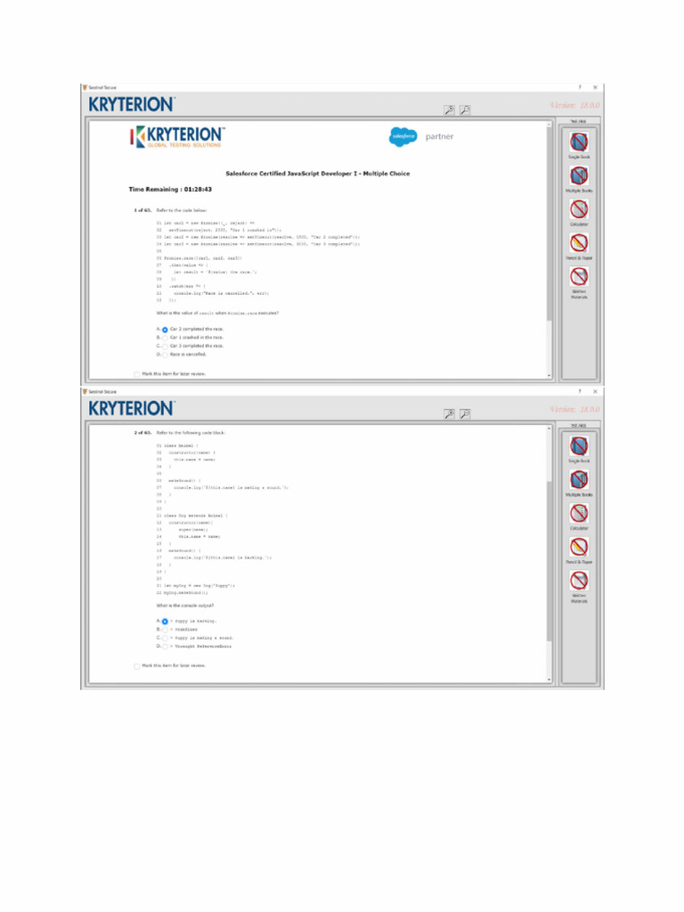 Salesforce JavaScript Developer Exam Questions | PDF | Web Development ...