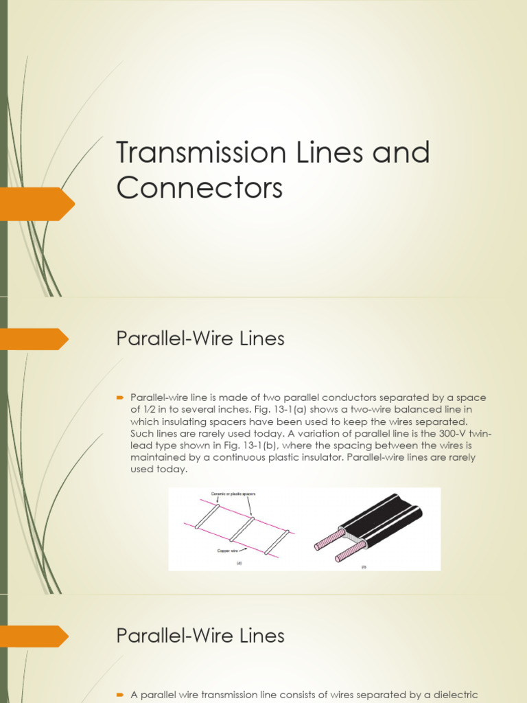 Transmission Lines and Connectors Overview | PDF | Coaxial Cable ...