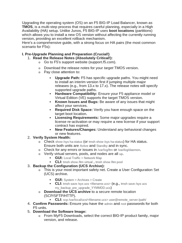 F5 BIG-IP TMOS Upgrade Guide for HA | PDF | Solid State Drive | Hard ...