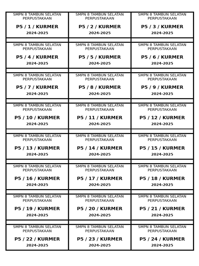 Perpustakaan SMPN 8 Tambun Selatan 2024 | PDF