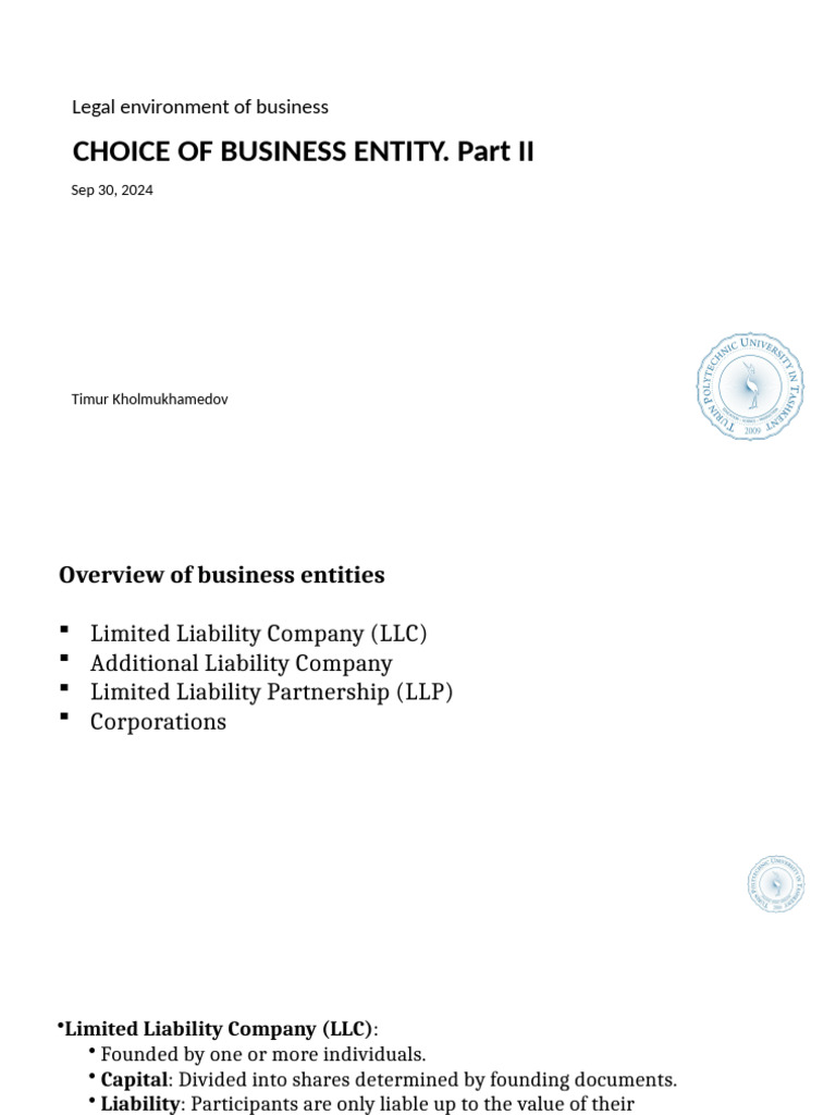 Understanding Limited Liability Partnerships | PDF | Limited Liability ...