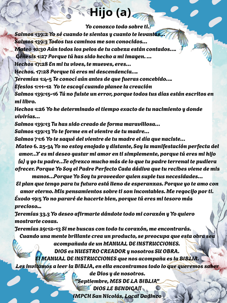Conociendo a Dios a través de la Biblia | PDF
