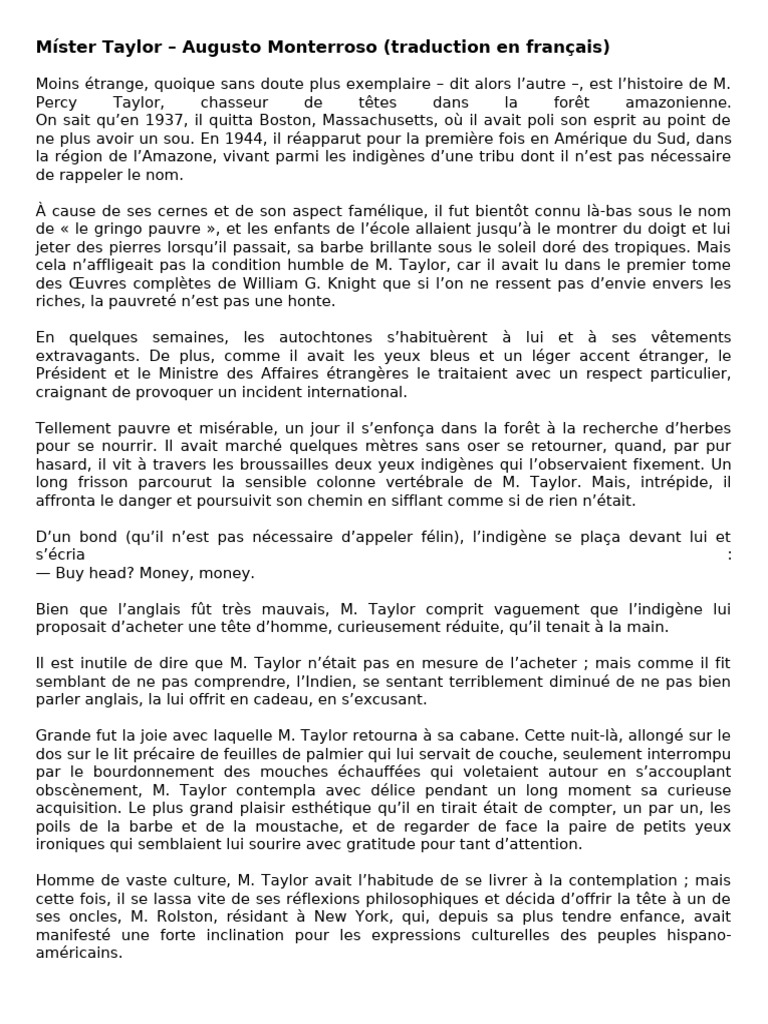 Míster Taylor : Aventures en Amazonie | PDF
