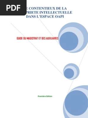 Guide Du Magistrat Brevet Propriete Intellectuelle