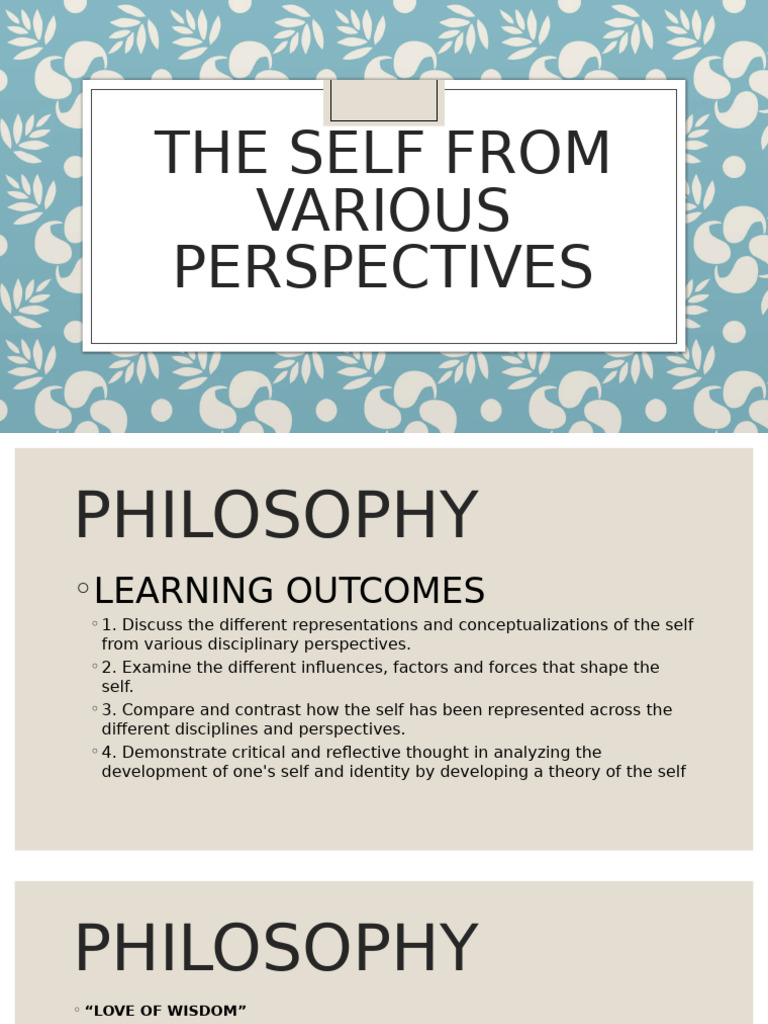 Perspectives on the Concept of Self | PDF | Self Efficacy | Self Esteem
