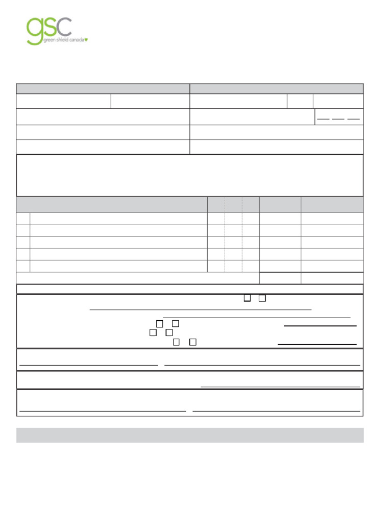 Green Shield Medical Device Claim Form | PDF | Insurance | Public Services