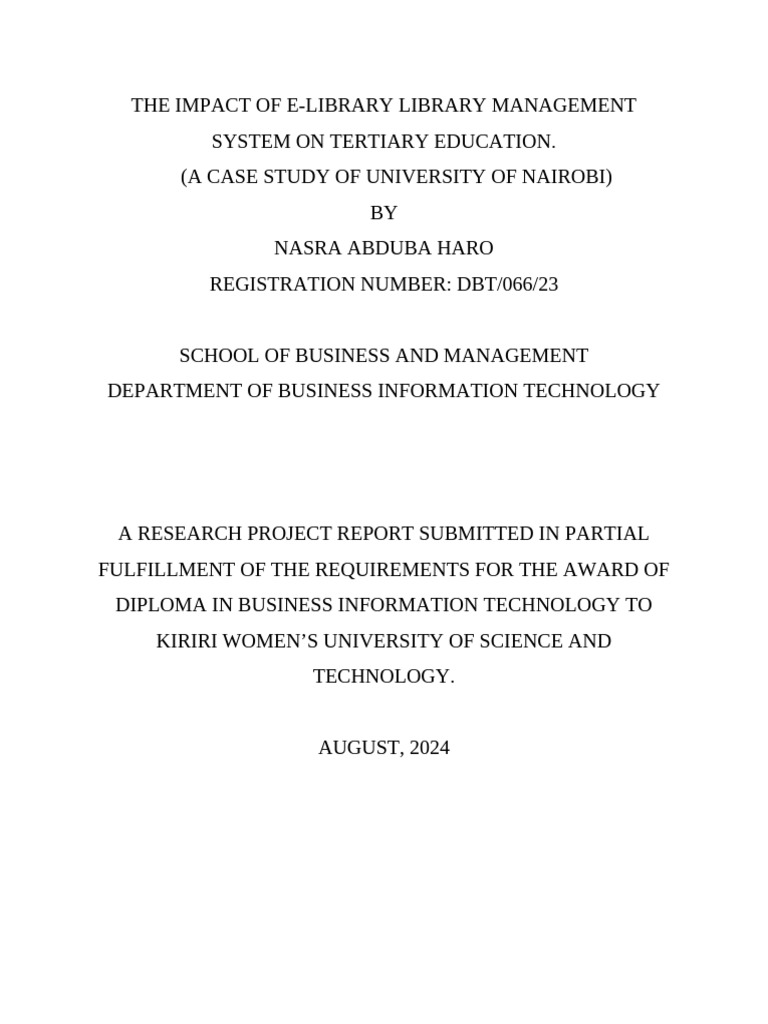 E-Library Management's Impact on Education | PDF | Digital Library ...