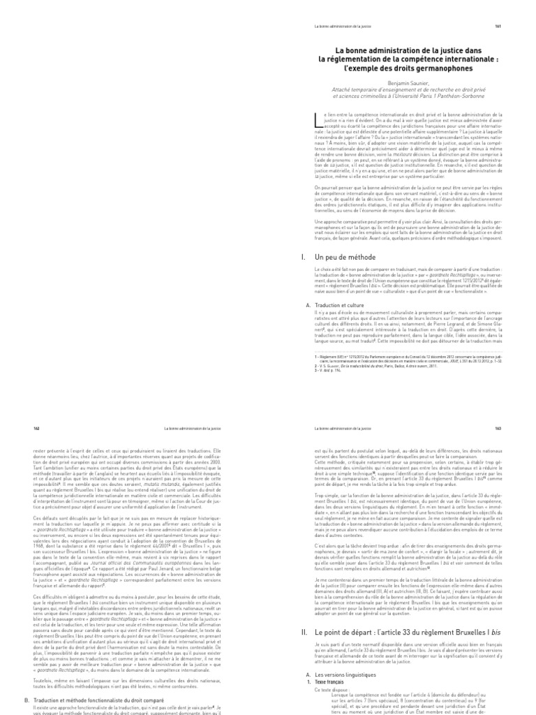 Bonne administration de la justice en droit | PDF | Compétence | Justice