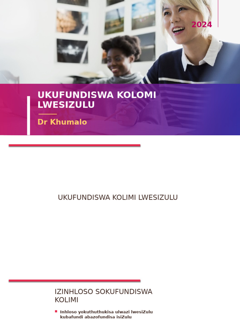Ukufundiswa Kolimi LwesiZulu 2024 | PDF