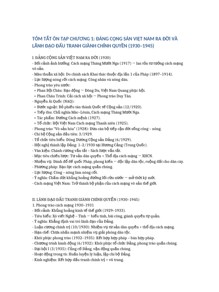 Tom Tat On Tap Chuong 1 Pdf