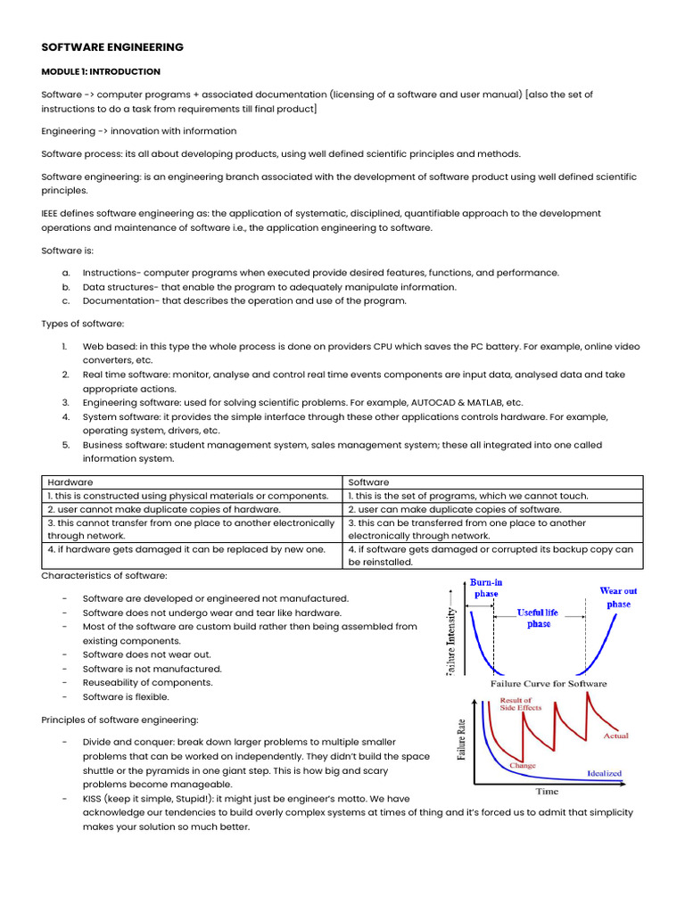 Notes SE Till Mod 3 | PDF | Agile Software Development | Software ...