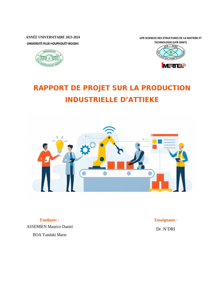 Production industrielle d'Attiéké 2023-2024 | PDF | Pâtes