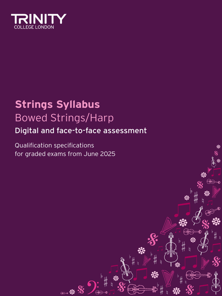 Trinity Strings Syllabus 2025 Exam Guide | PDF | Violin | String ...