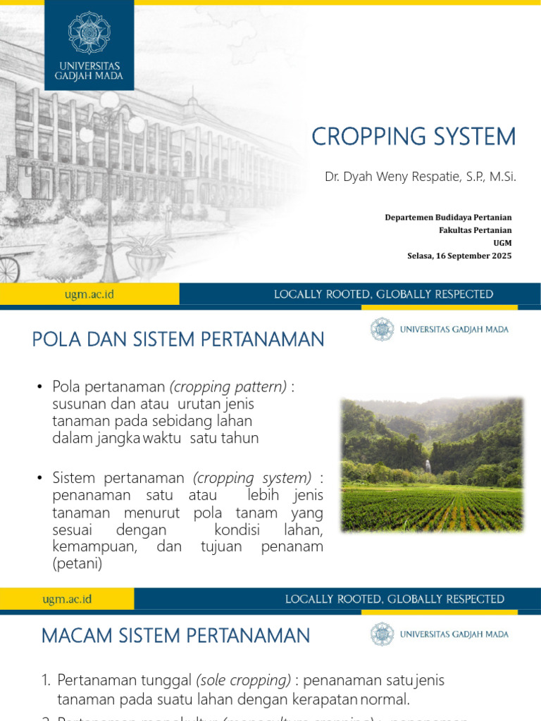 Sistem Pertanaman dan Tanam Ganda | PDF
