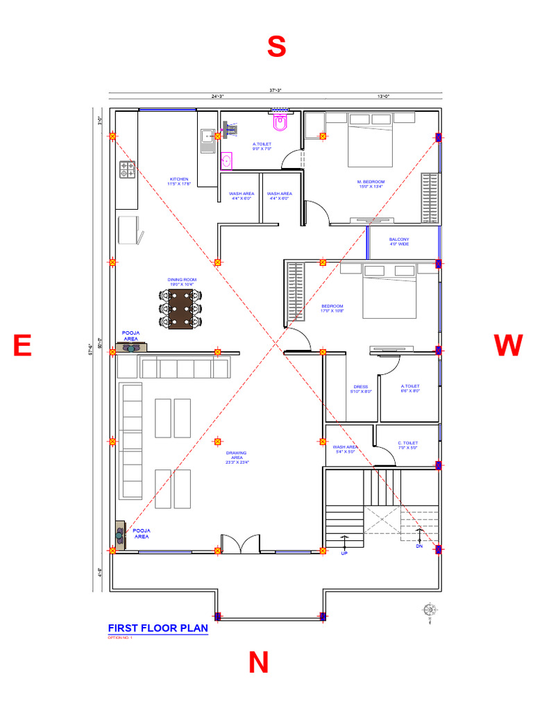 Detailed First Floor Plan Layout | PDF | Home | Room