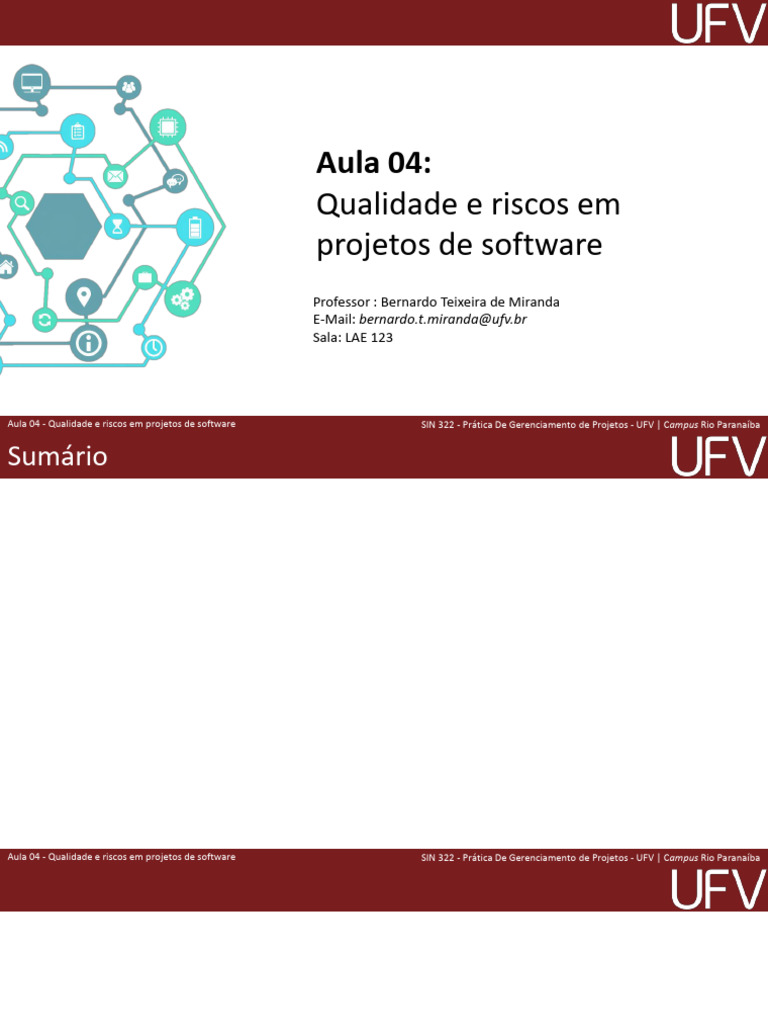 Aula 04 - Qualidade e Riscos em Projetos de Software | PDF | Qualidade ...