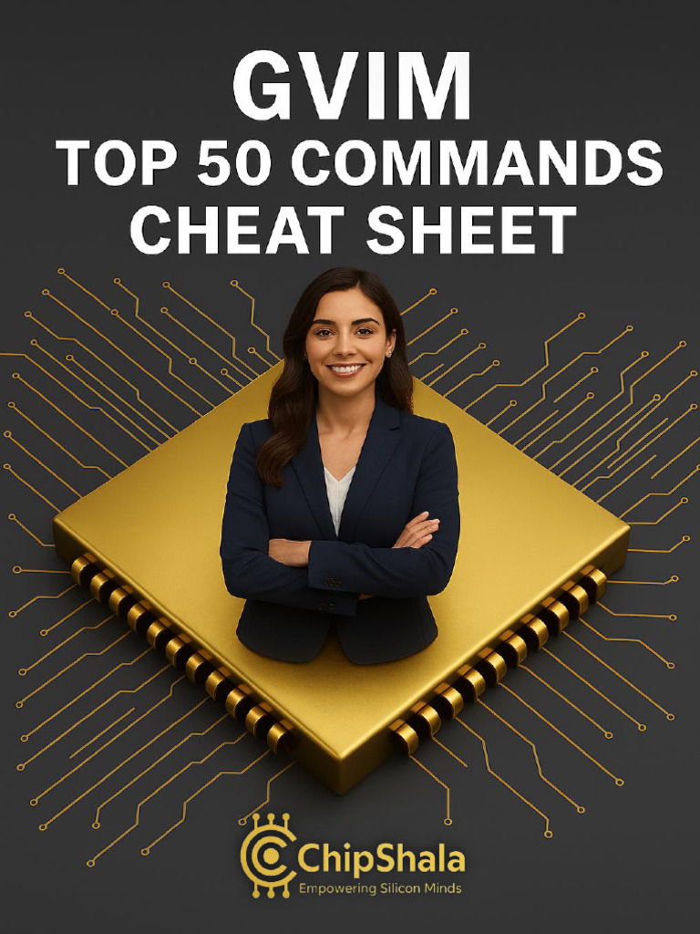 GVim Top 50 Commands Cheat Sheet | PDF
