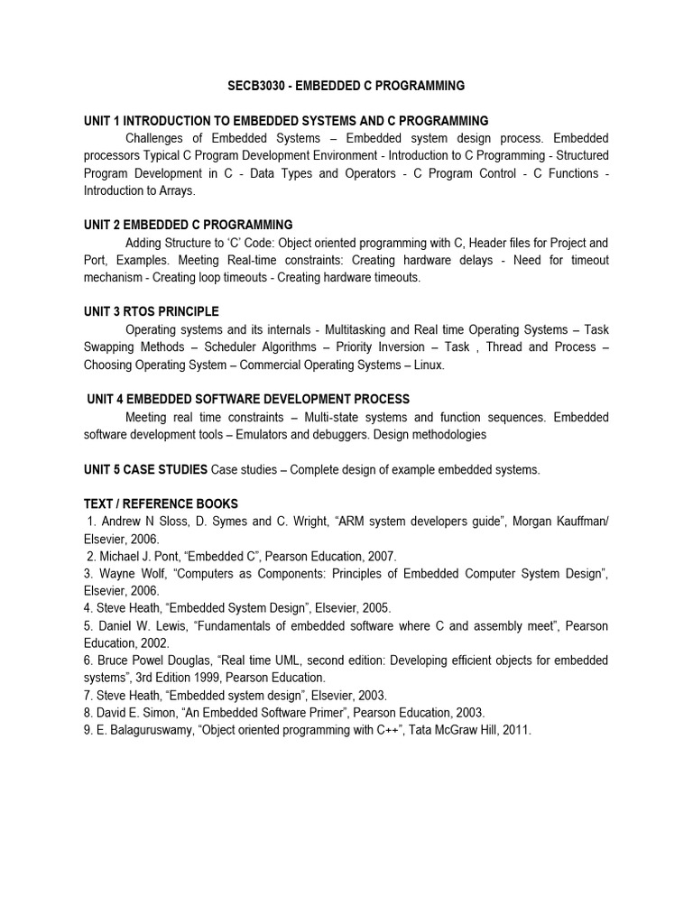 Intro To Embedded System & C | PDF | Central Processing Unit | Integer ...