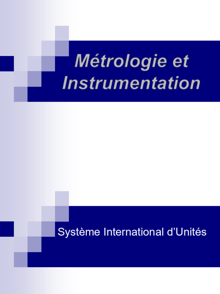 Métrologie et Instrumentation en Physique | PDF | Métrologie | Grandeur ...