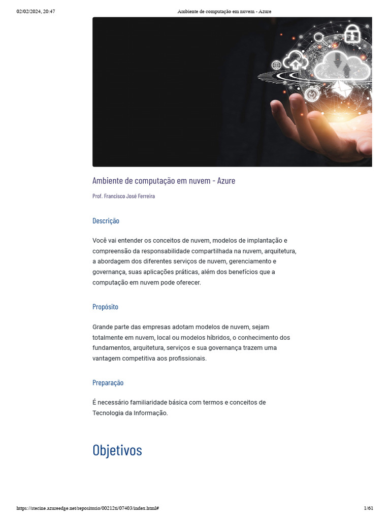 Conceitos e Modelos do Azure Cloud | PDF | Computação em nuvem ...