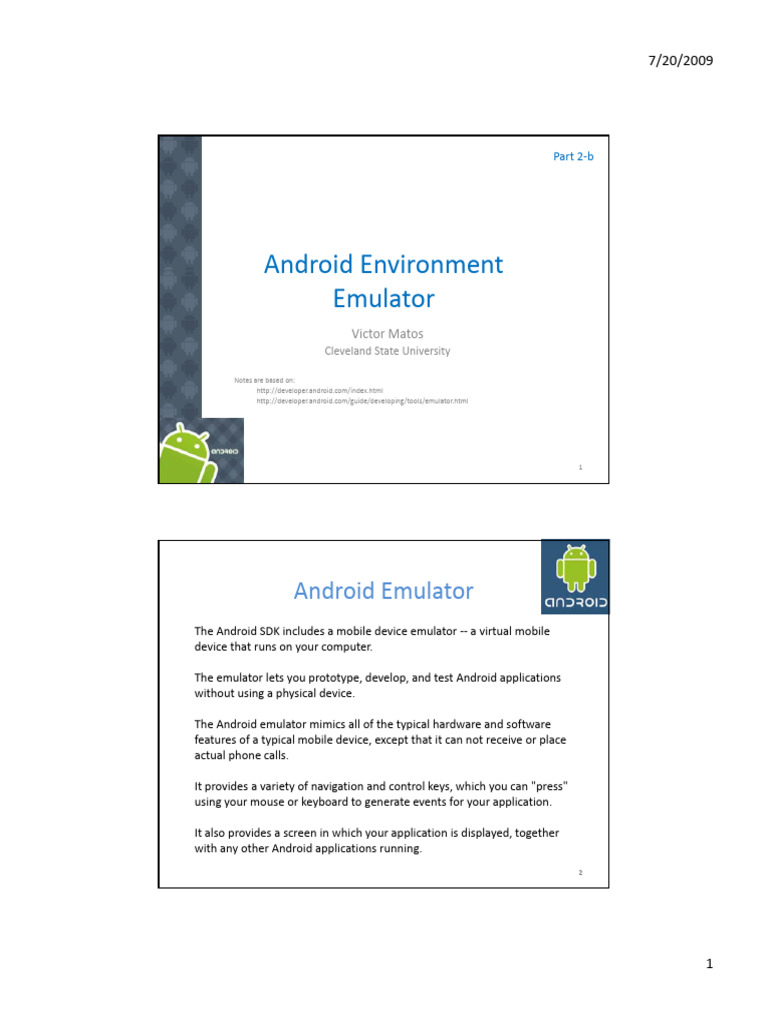 Android Emulator Usage Guide | PDF | Android (Operating System ...