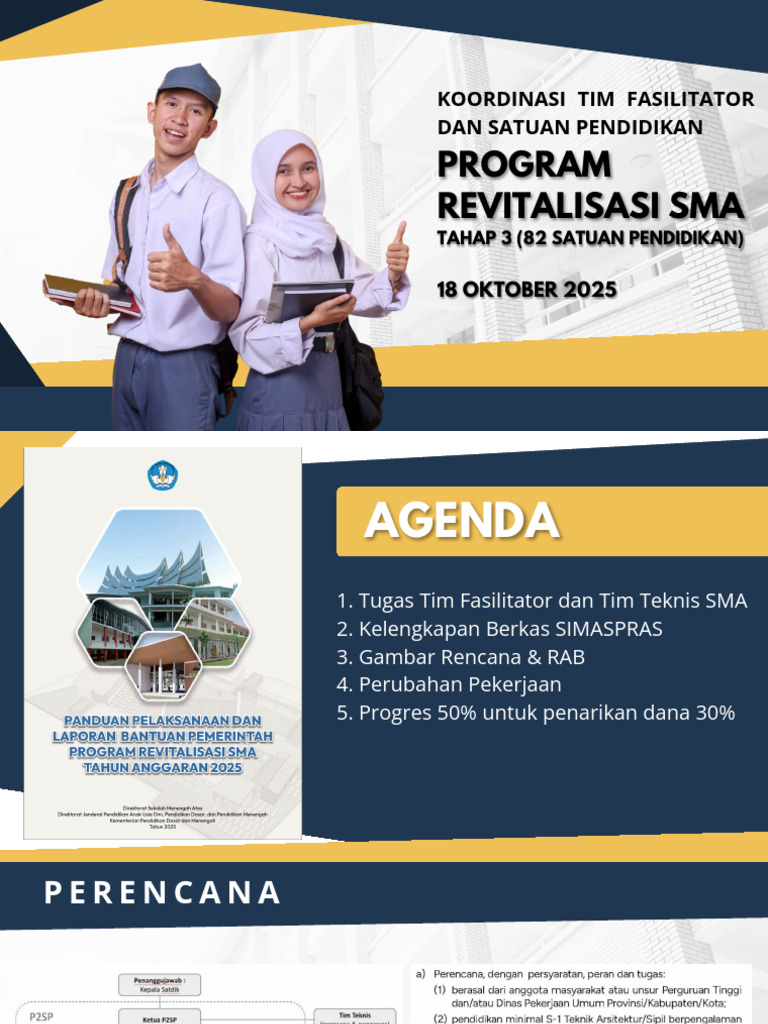 Revitalisasi SMA: Progres dan RAB 2025 | PDF