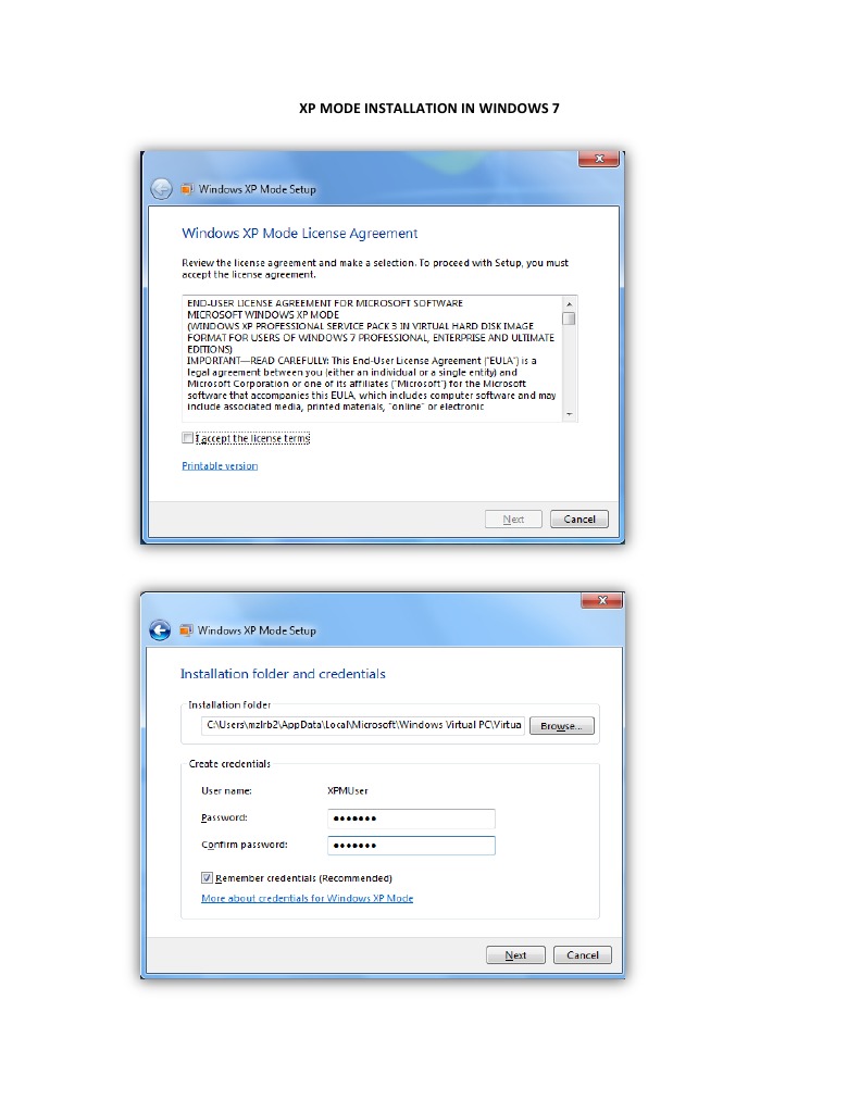 Windows 7 XP Mode Installation Guide | PDF | Microsoft Windows | Windows Xp