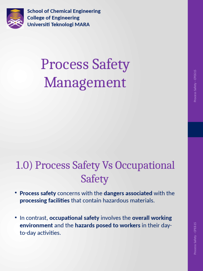 Understanding Process Safety Management | PDF | Occupational Safety And ...