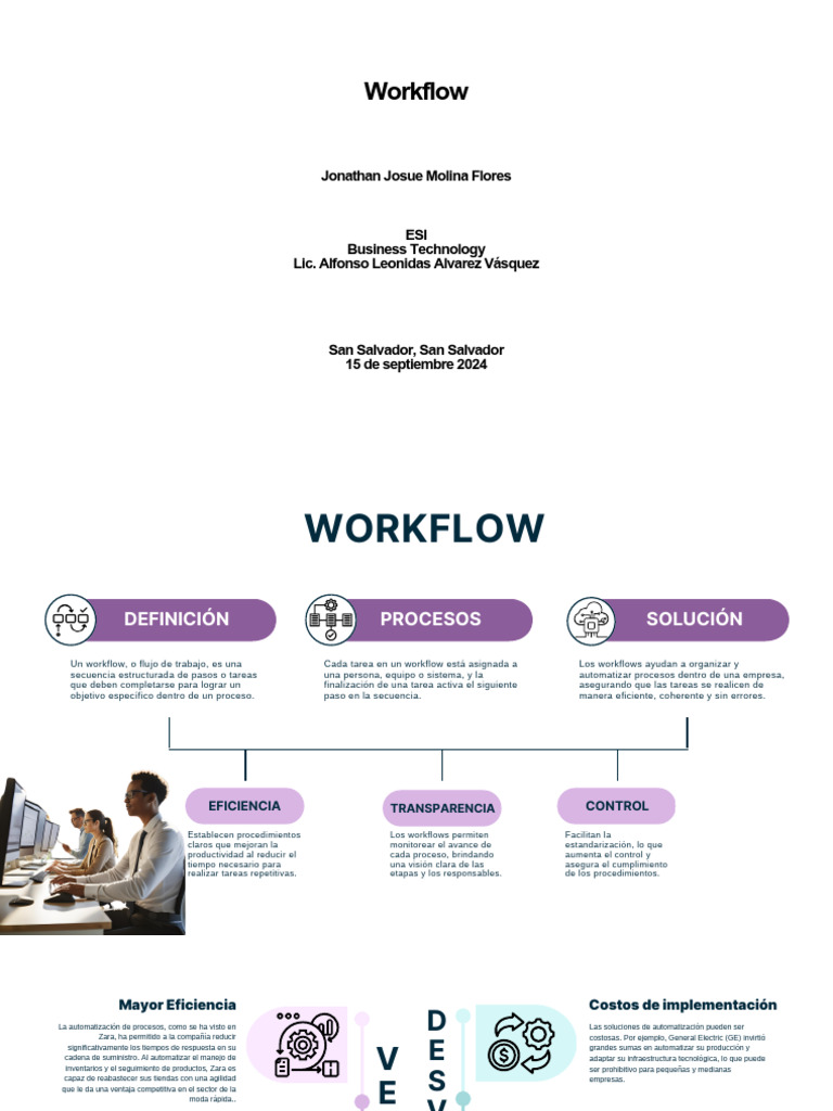 Automatización y Eficiencia en Workflows | PDF | Mercado (economía ...