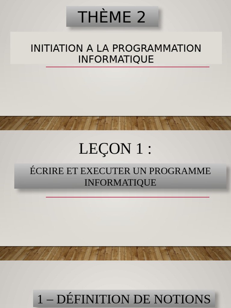 Écrire et exécuter un programme informatique | PDF | Environnement de ...