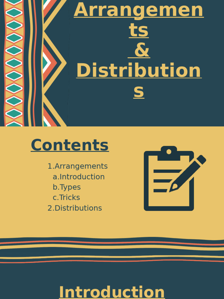 Arrangements and Distributions Guide | PDF | Triangle | Euclidean Geometry