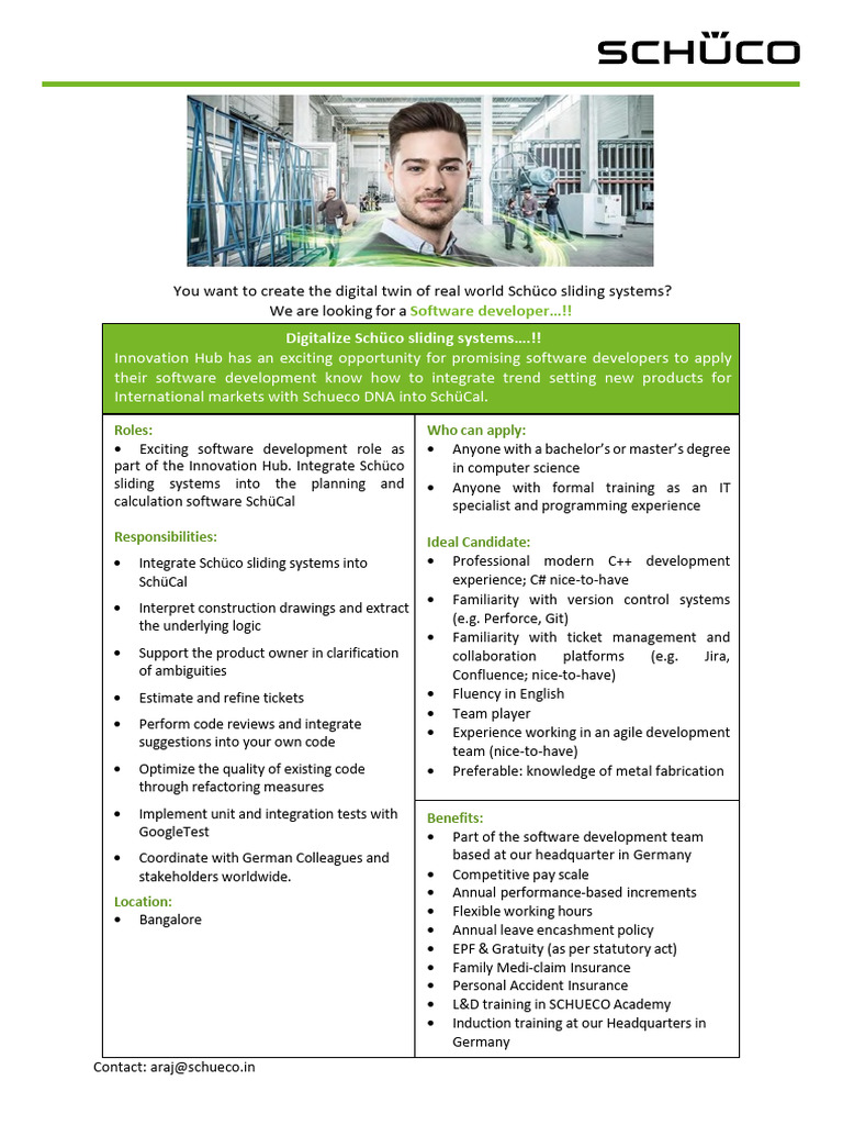 Software Developer at Innovation Hub | PDF | Software Development ...