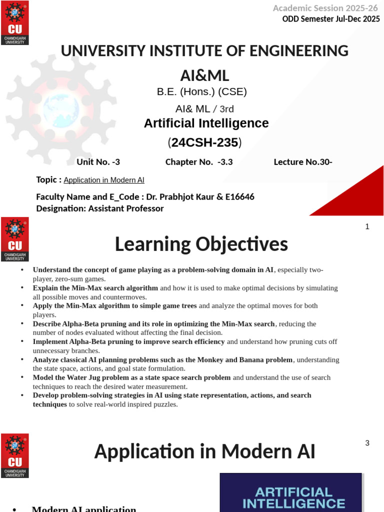 Modern AI Applications and Techniques | PDF | Artificial Intelligence ...