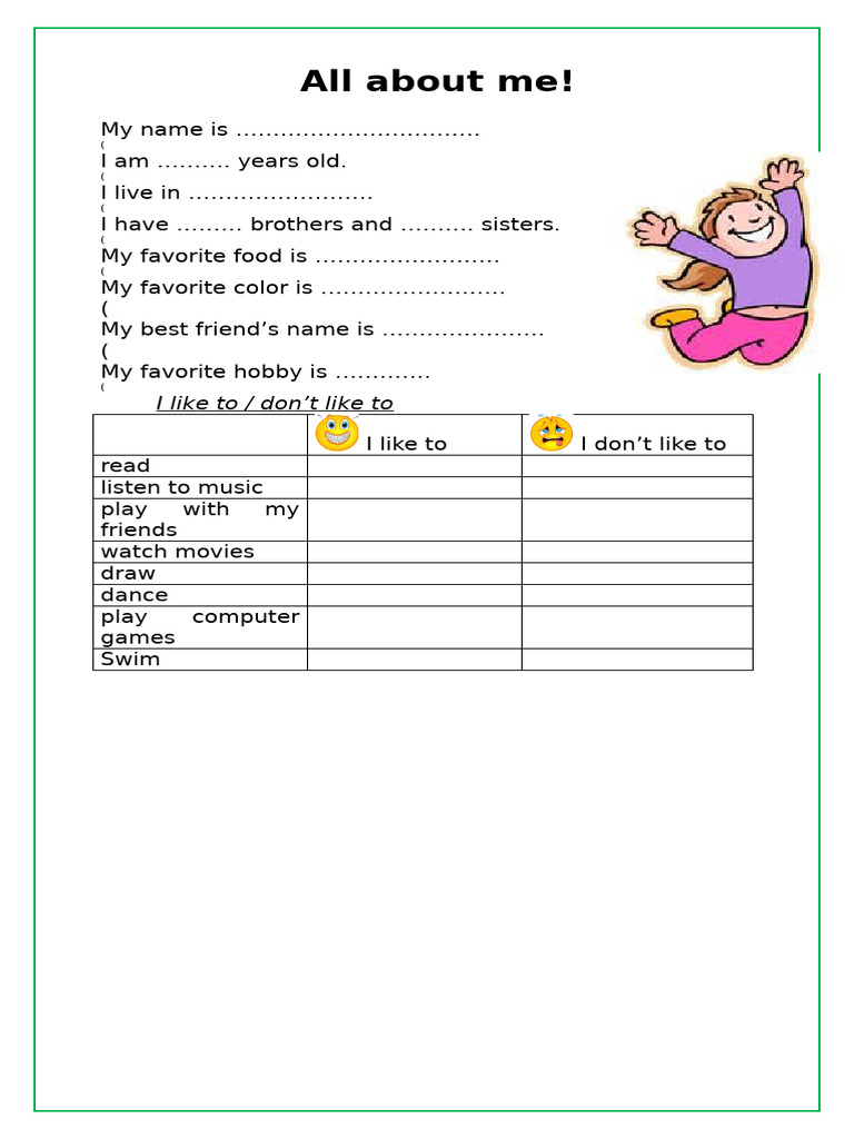 Personal Profile and Interests Overview | PDF